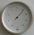 Thermometer - Messing matt vernickelt