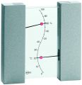 Thermo-Hygrometer aus Glas & Buche silber